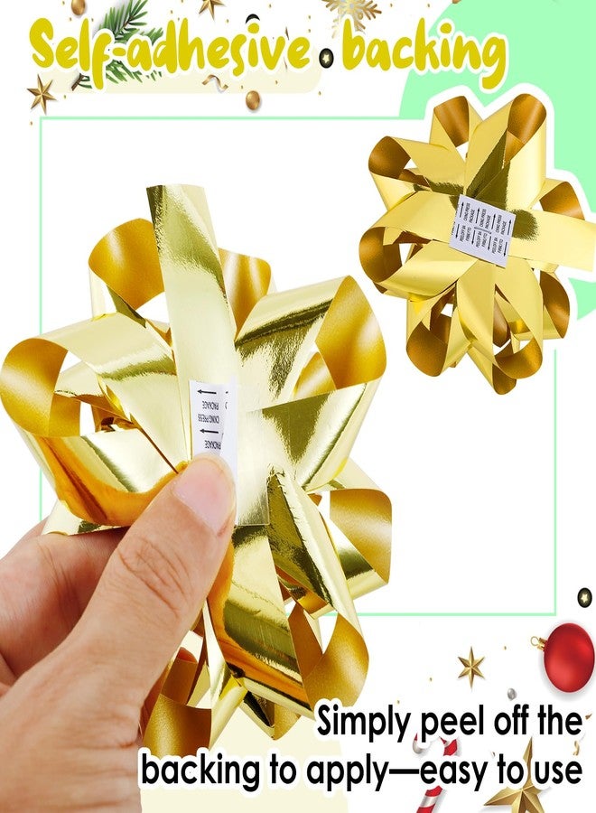 Dyrfolm 40 Pcs Christmas Gift Bow Assortment,Self Adhesive Gift Bows,Red,Green,Gold,Silver Christmas Bow for Wrapping,Holiday Bow for Birthday,Wedding,Bridal Showers(2 Sizes: 3.5 Inches + 4.5 Inches) - Image 4